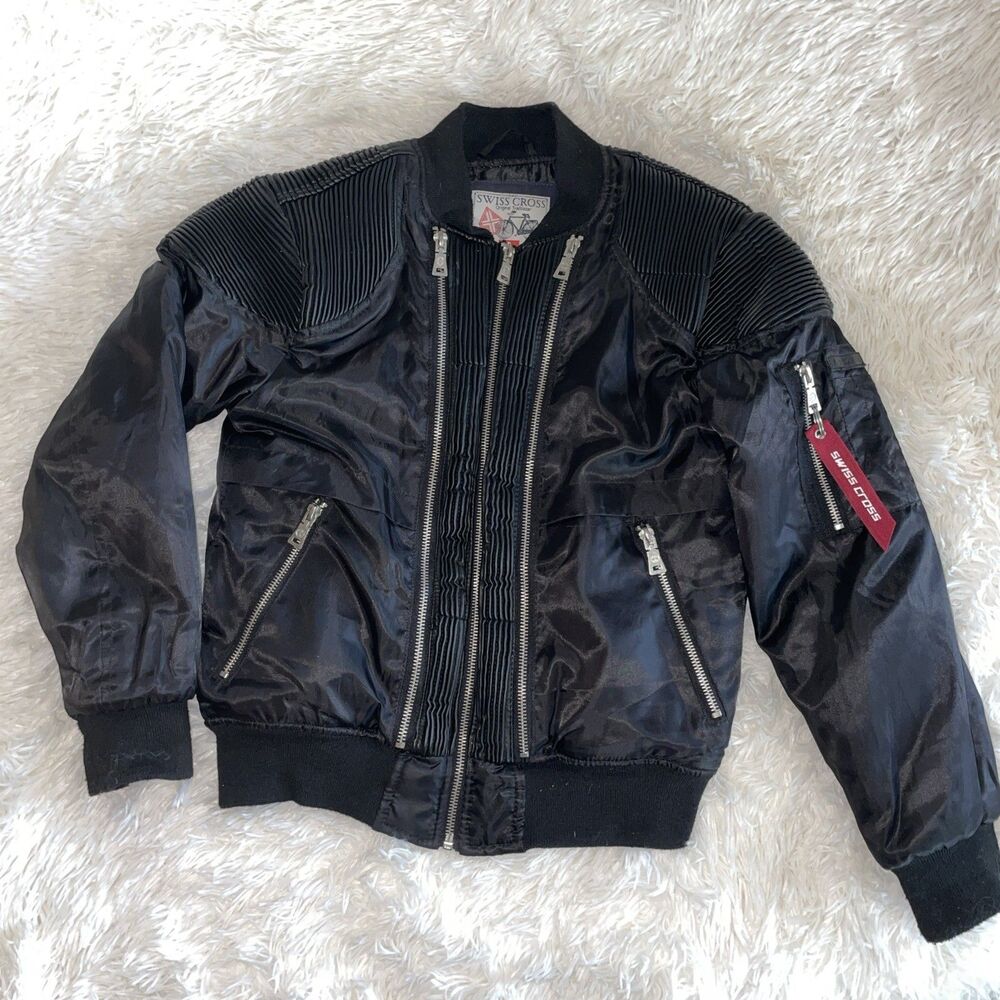 SWISS CROSS Women's Size S/P (8) Original Trailblazer Black Jacket Moto Style
